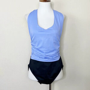 Miraclesuit Colorblock Halter‎ Ruched Side One Piece Swimsuit